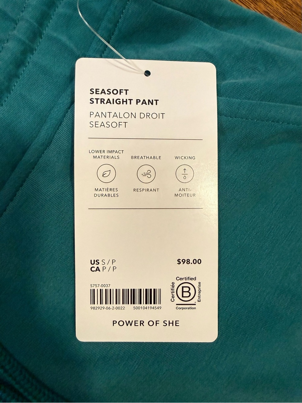 Athleta Cropped Wide-Leg Drawstring Pants in Teal Green - Picture 5 of 11